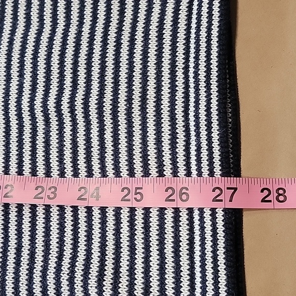 Talbots Size 2X Navy Blue & White Stripe Long Sleeve Sweater, V Neck, EUC - Picture 6 of 8